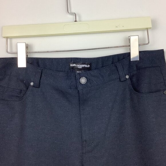 KARL LAGERFELD NAVY SLIM FITTED PANTS 12 - Picture 3 of 10